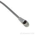 LED M8 feminino para o cabo de fios de extremidade aberta